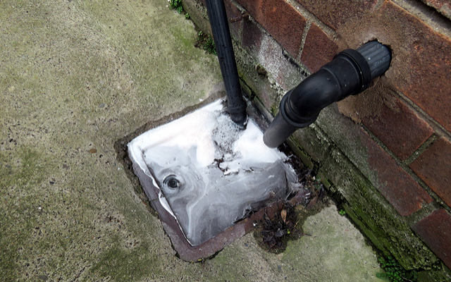 Blocked drain image by Liz Boynton.